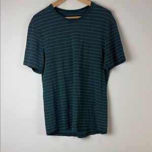 Lululemon Striped Teal Men's Shirt Size Medium